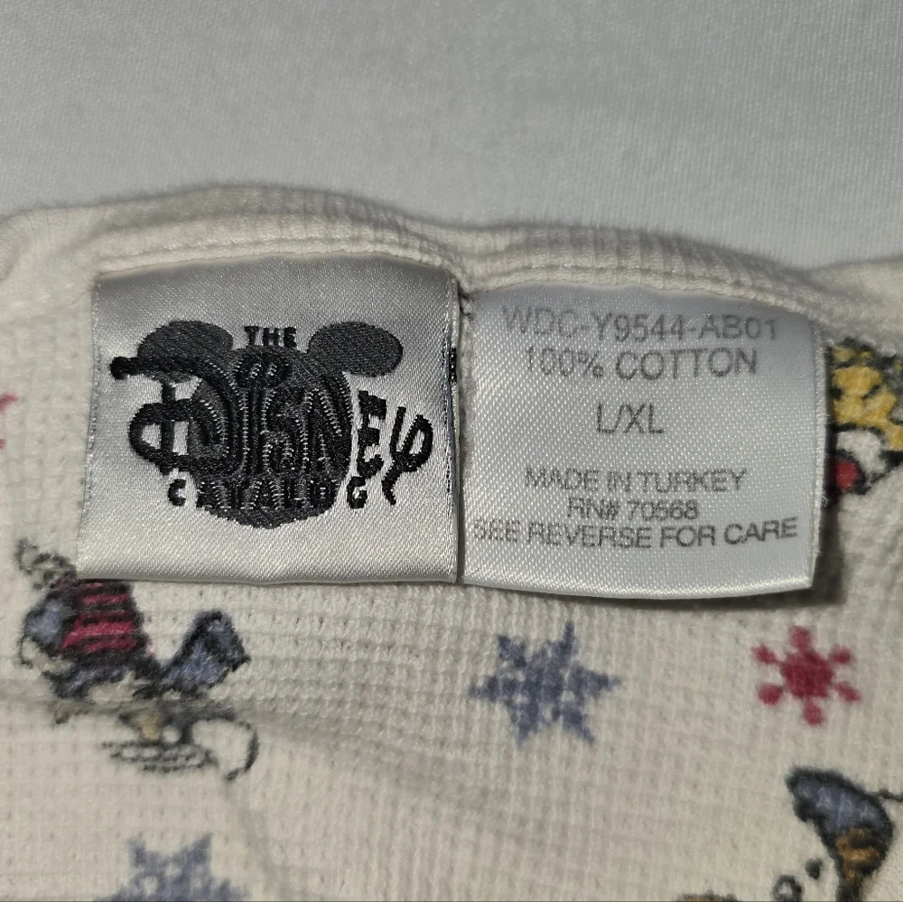 Vintage The Disney Catalogue Winnie The Pooh Thermal Night Gown Pajamas L/XL - Picture 2 of 7